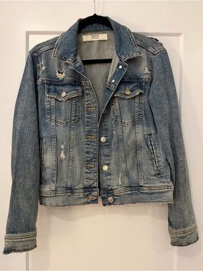 Zara Light Blue Distressed Denim Jacket - Women's